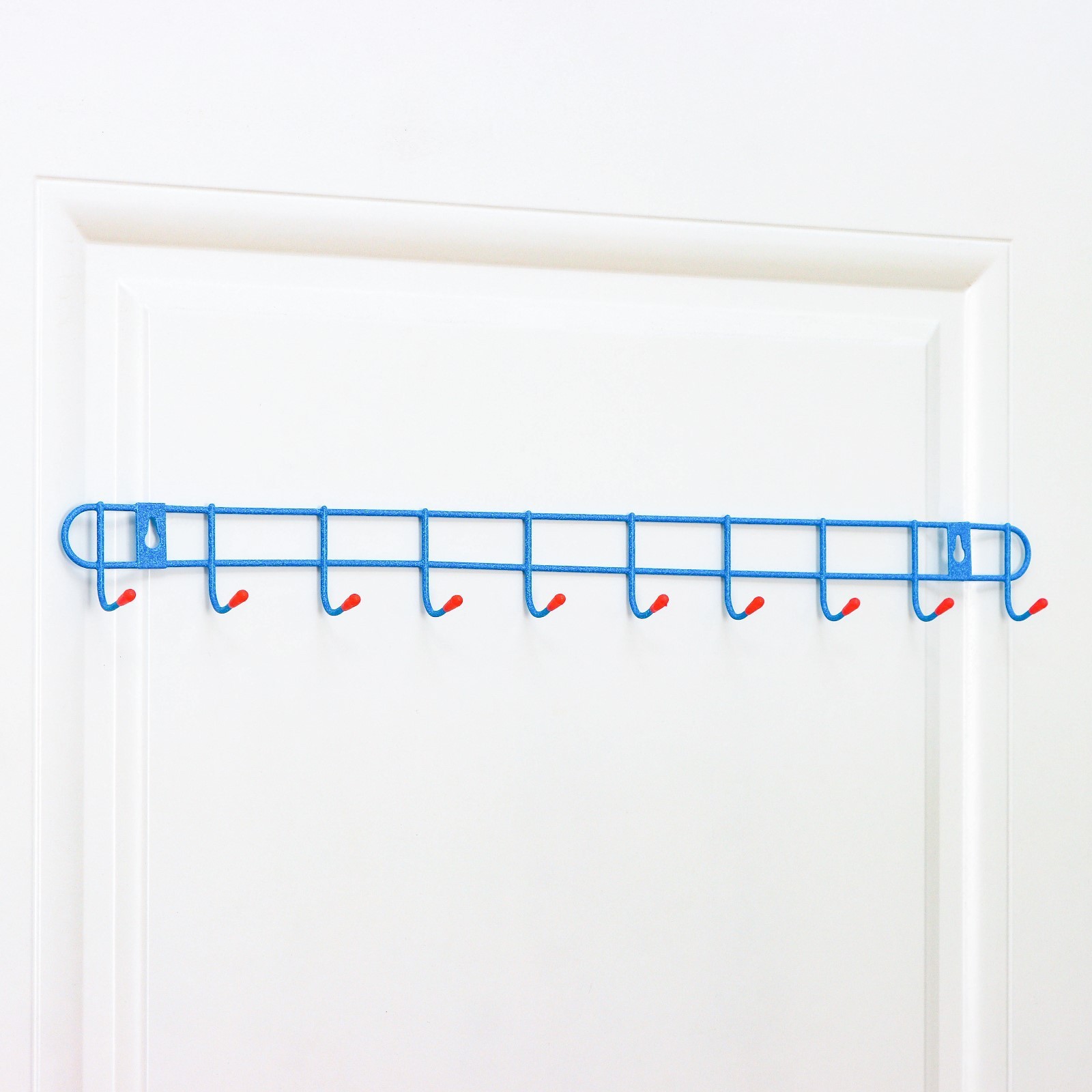Вешалка настенная на 10 крючков Доляна «Лайт», 58×3×5 см, цвет МИКС ...