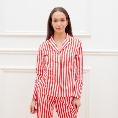 Рубашка женская KAFTAN "Полоса", размер 40-42, цвет белый/красный