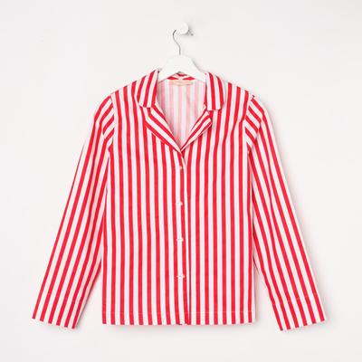 Рубашка женская KAFTAN "Полоса", размер 48-50, цвет белый/красный