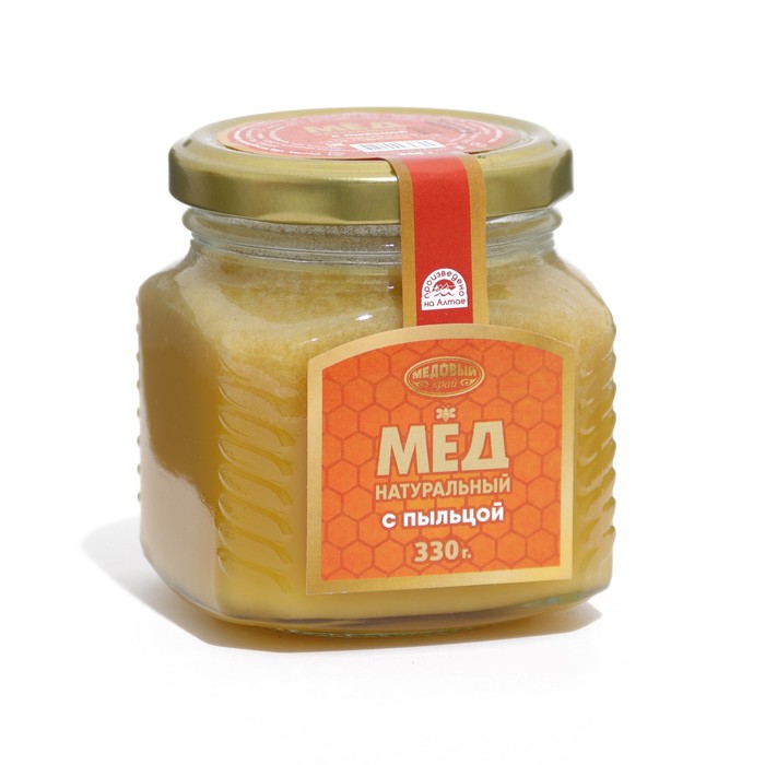 Мёд алтайский с пыльцой, 330 г - Фото 1