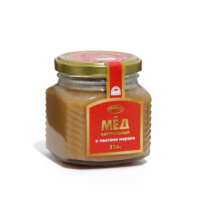 Мёд алтайский с пантами марала, 330 г - Фото 1