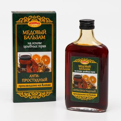 Безалкогольный алтайский медовый бальзам на травах «Анти-простудный» алтайский, 250 мл