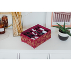 Органайзер для хранения белья «Бордо», 18 отделений, 35×30×12 см, цвет бордовый - Фото 1