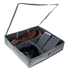 Кофр-трансформер для обуви, 6 отделениий, цвет серый - Фото 1