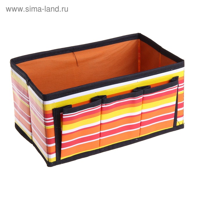 Бокс для мелких вещей "Полосы" с 3 карманами - Фото 1