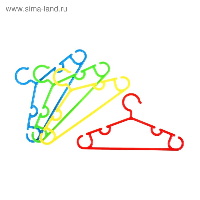 Плечики для одежды детские, цвет МИКС - Фото 1