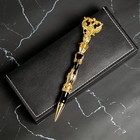 Ручка шариковая подарочная с гербом в футляре, металл , цвет чёрный, пишущий узел 1.0 мм, синяя паста - Фото 4