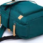 Рюкзак молодёжный, отдел на молнии, 5 наружных карманов, цвет зелёный - Фото 4