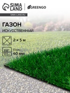 Газон искусственный, для спорта, ворс 40 мм, 2×5 м, зелёный, Greengo - Фото 1