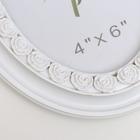 Фоторамка полистоун 10х15 см "Белые ангелочки с бабочкой и розами" 18х19 см - Фото 3