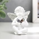 Фигурка полистоун «Белоснежный ангел с хрустальным сердцем», 5.5×4.7×3.5 см, МИКС - Фото 2