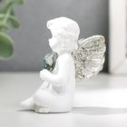 Сувенир полистоун "Белоснежный ангел с хрустальным сердцем" МИКС 5,5х4,7х3,5 см - Фото 3