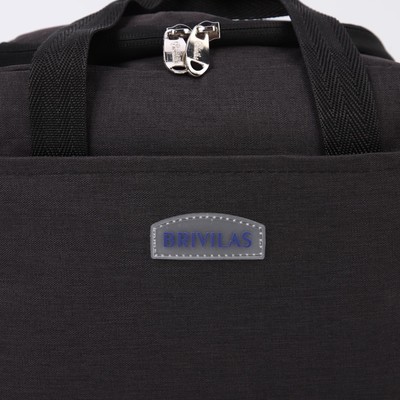 Термосумка на молнии 6.5 л, наружный карман, чёрная