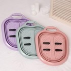 Ванночка для педикюра, 49 × 41 × 7 см, складная, с массажными роликами, цвет МИКС - фото 24467892