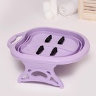 Ванночка для педикюра, 49 × 41 × 7 см, складная, с массажными роликами, цвет МИКС - фото 24467893