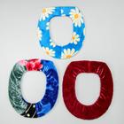 Чехол на сиденье для унитаза на резинке «Лёгкость», 35×39 см, цвет МИКС 5469817