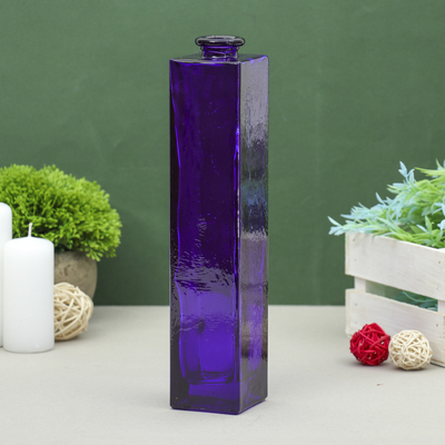 Ваза "Нарцисс" фиолетовая, прозрачная 24,5х5,5х5,5см, 0,45л