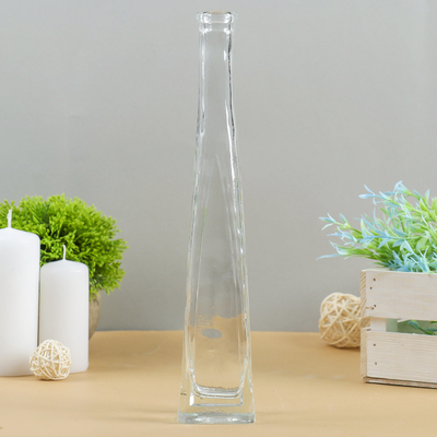 Ваза «Стрелка», четырехгранная, 29×5.5×5.5 см, стекло, прозрачная