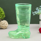Ваза "Ботфорт" зеленая 18,5х9х12 см, 0,46л 1562 - Фото 3