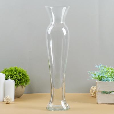 Ваза для цветов «Амалия» (диаметр узкой части 5 см), 1.2 л, 37.5×9 см, стекло, прозрачная