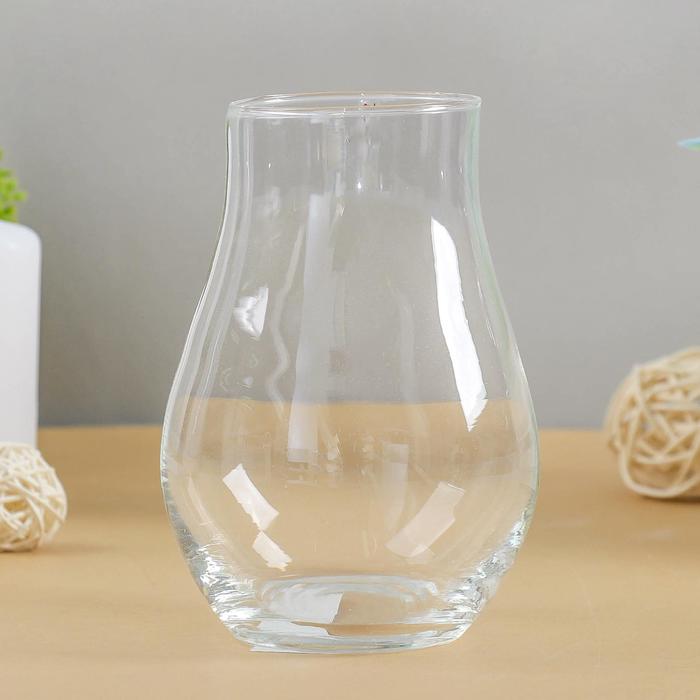 Ваза «Саманта-3», средняя, 520 мл, 14×10 см, стекло, прозрачная - Фото 1