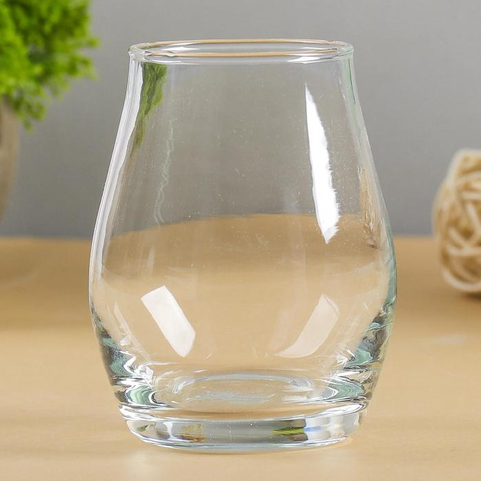 Ваза «Саманта-4», малая, 260 мл, d=5.5 см, 10×7.5 см, стекло, прозрачная - Фото 1