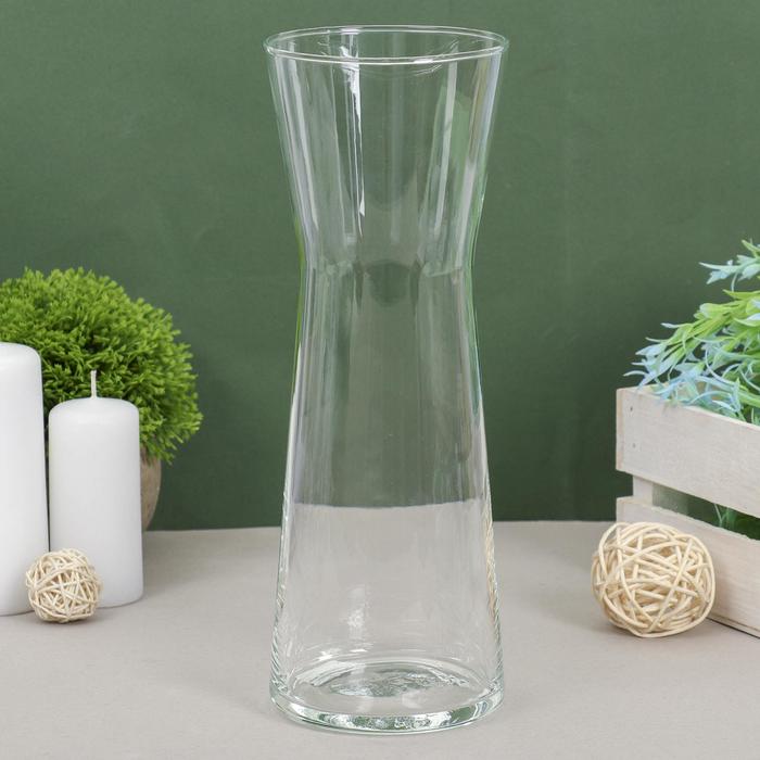 Ваза для цветов «Элс», 1.28 л, 26×9.5 см, стекло, прозрачная - Фото 1