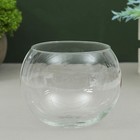 Ваза «Шаровая», 800 мл, d=9 см,10×10 см, стекло, прозрачная - Фото 1