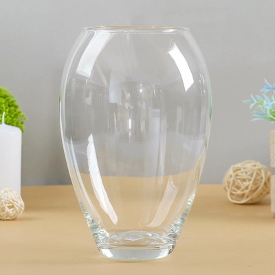 Ваза для цветов «Клавдия», средняя, 1.6 л, d=9 см, 20×12 см, стекло, прозрачная