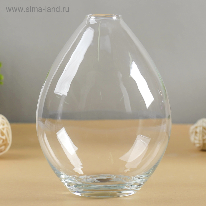 Ваза "Альпийская капелька-2" средняя горл.d-3см, 12х15 см, 0,93л 2213 - Фото 1