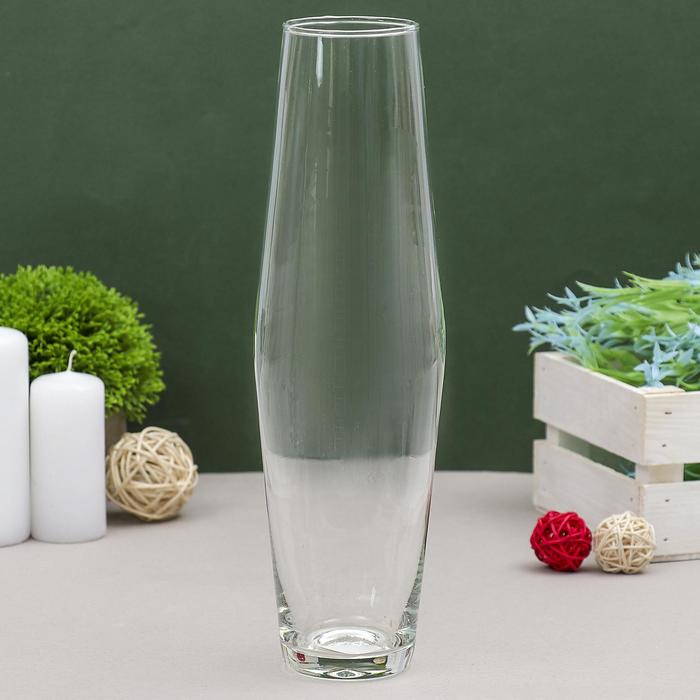 Ваза «Диаболо», 1.1 л, d=5.5 см, 29.5×9 см, стекло, прозрачная - Фото 1