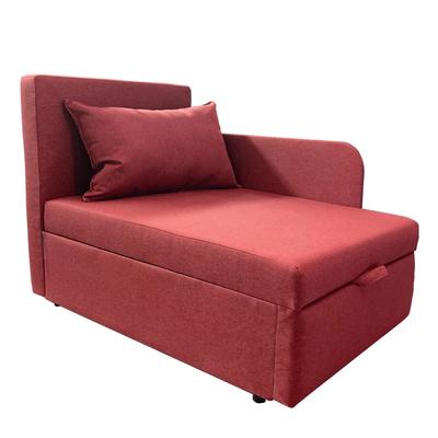 Диван кушетка NEXT NICE, со спальным местом 750×1950 мм, ткань велюр Shaggy RED