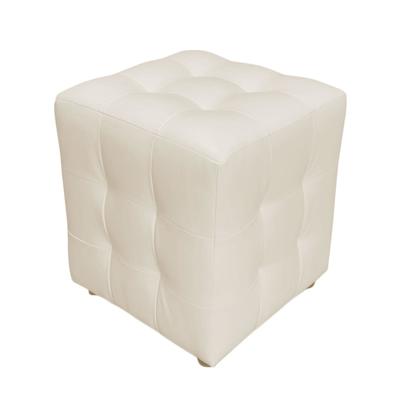 Пуф, 400×400×450 мм, экокожа, цвет milk (молочный)