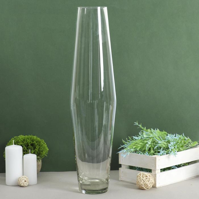 Ваза «Диаболо», 3.6 л, d=8 см, h=50 см, стекло, прозрачная - Фото 1