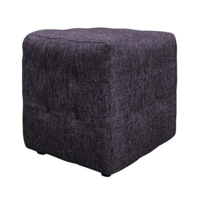 Пуф, 400×400×450 мм, ткань рогожка, цвет баклажан