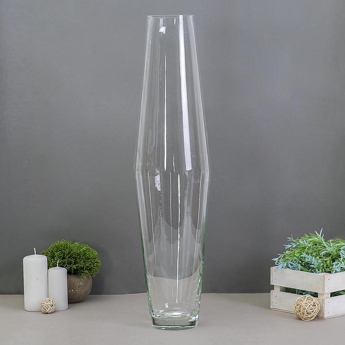 Ваза «Диаболо», 6.2 л, d=9 см, 60×15 см, стекло, прозрачная - Фото 1