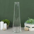 Ваза для цветов «Коническая», 2 л, d=5.5 см, 39×12×6 см, большая, стекло, прозрачная - Фото 1