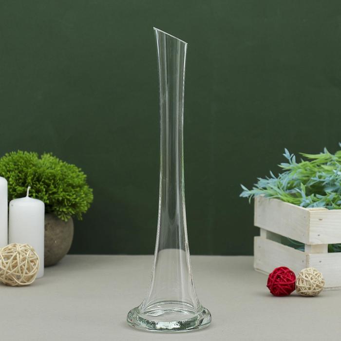 Ваза «Фристайл», 130 мл, 30×9 см, d=2.5 см, стекло, прозрачная - Фото 1