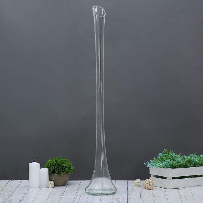 Ваза «Фристайл», 1.03 л, d=4.5 см ±1 см, 80×13 см, стекло, прозрачная - Фото 1