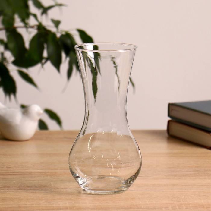 Ваза для цветов «Весна», 670 мл, 17×8 см, стекло, прозрачная - Фото 1
