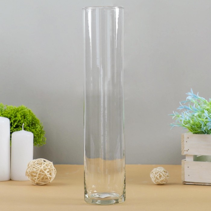 Ваза «Ротонда-2», 640 мл, 30×6 см, стекло, прозрачная - Фото 1
