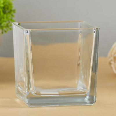 Ваза «Кубик», 250 мл, 8×8 см, стекло, прозрачная