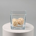 Ваза «Кубик», 250 мл, 8×8 см, стекло, прозрачная - Фото 2