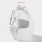 Конфетница Доляна «Зайка», 12×12×14.7 см, доломит, белая - Фото 2