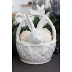 Конфетница Доляна «Зайка», 12×12×14.7 см, доломит, белая - Фото 6