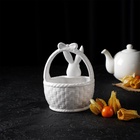 Конфетница Доляна «Зайка», 12×12×14.7 см, доломит, белая - Фото 7