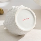 Конфетница Доляна «Зайка», 12×12×14.7 см, доломит, белая - фото 23528782