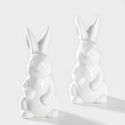 Набор для специй Доляна «Зайка», солонка 50 мл, перечница 50 мл, доломит, белый - Фото 2