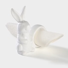 Кольцо для салфеток Доляна «Зайка», 9.1×4.3×10.5 см, доломит, белое - Фото 2