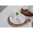 Кольцо для салфеток Доляна «Зайка», 9.1×4.3×10.5 см, доломит, белое - Фото 6